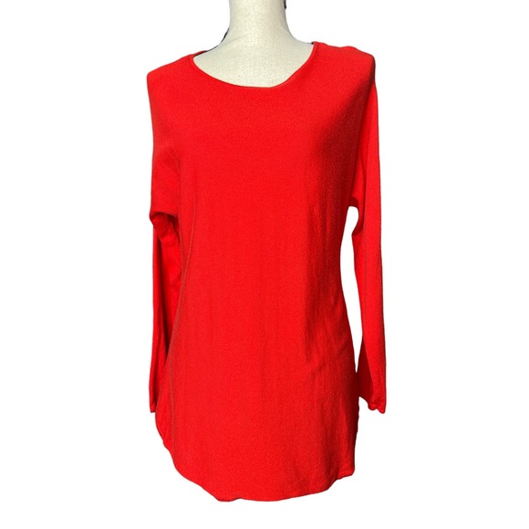 Michael Michael Kors Tunic Sweater in Red Hi-Lo Size M - Picture 1 of 4